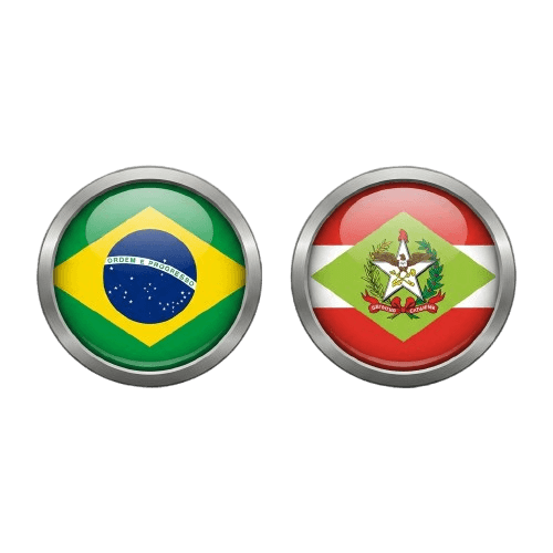 Bandeiras Brasil e SC